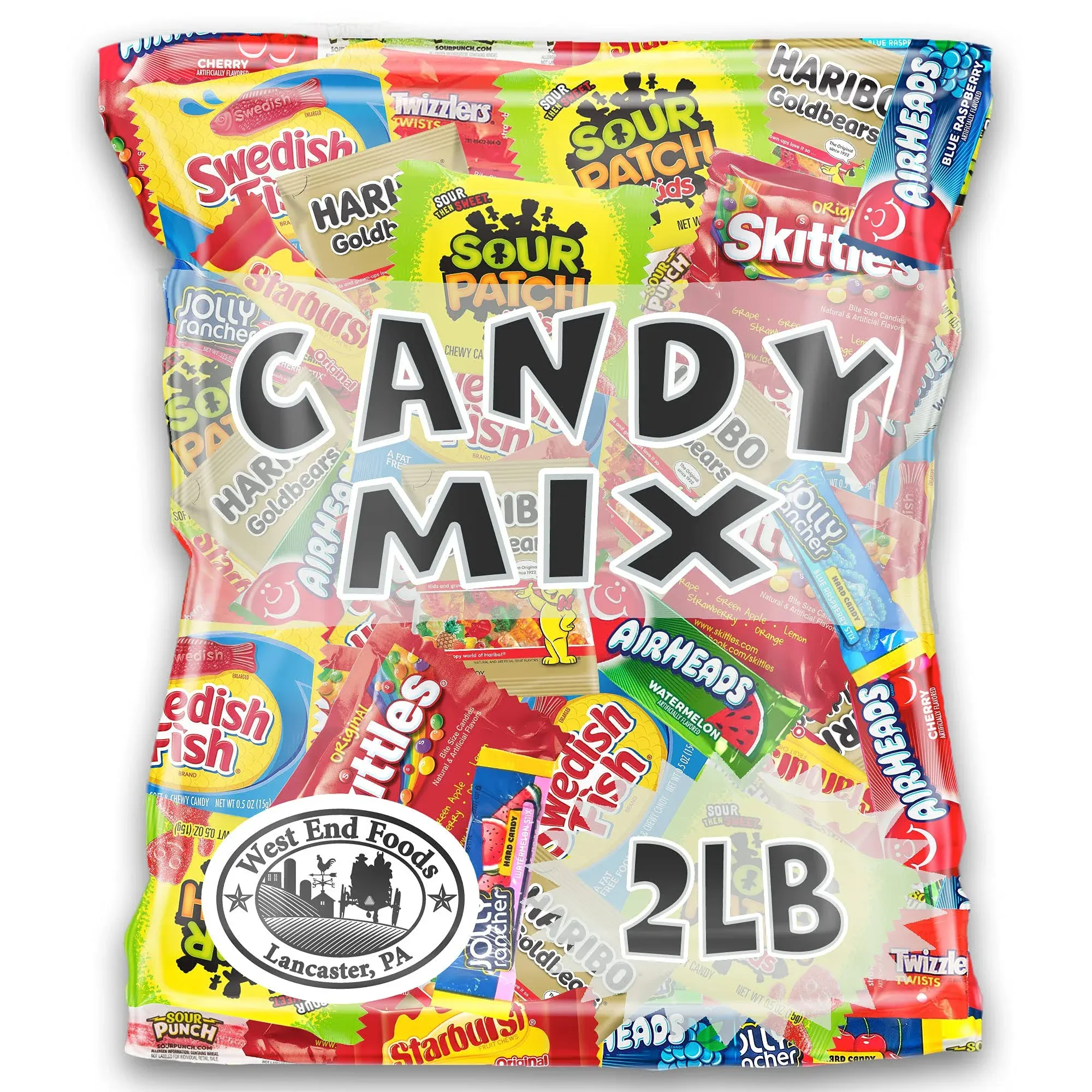 Candy Treats (2 Pounds) of Individually Wrapped Candy: Swedish Fish, Twizzlers ...