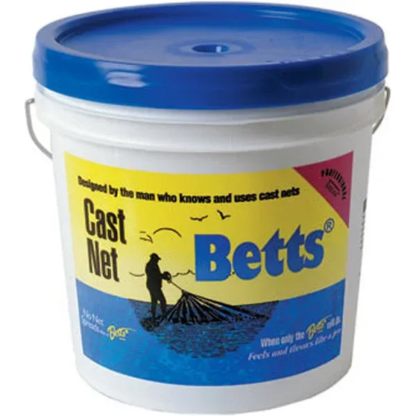 Betts 18-8 Series 18 Pro Mullet Cast Net 9 Ft Radius 1&#034; Mesh Clear Monofilament