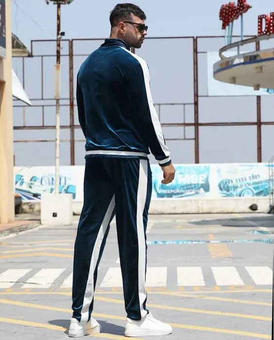 YAOGRO Velour Tracksuit Sweatsuit Set:Men&#039;s Jogging Suits Full Zip Casual Jacket