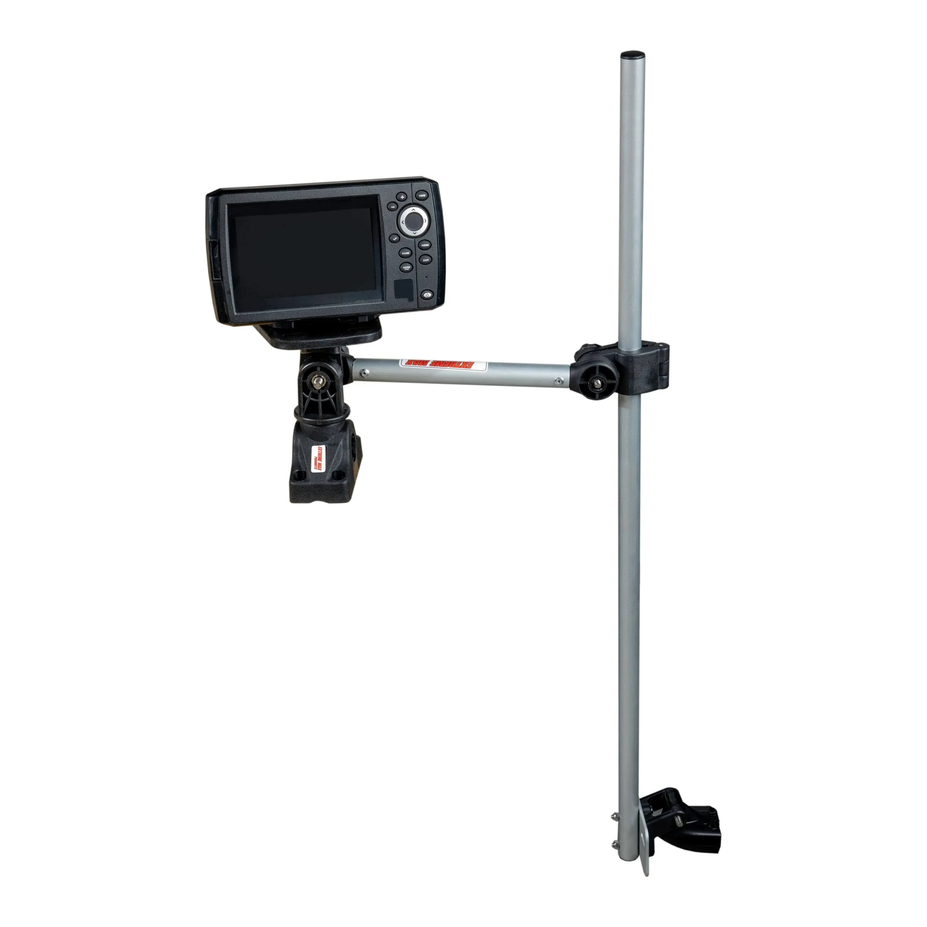 Extreme Max 3006.8649 Portable Rod Holder Mount Adjustable Fish Finder Bracket with Transducer Mount