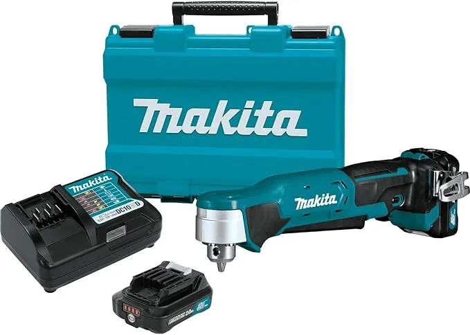 Makita AD03R1 12V max CXT Right Angle Drill Kit, 3/8"