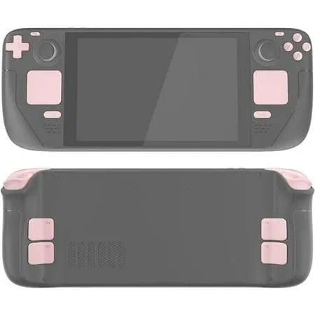 eXtremeRate Cherry Blossoms Pink Replacement Full Set Buttons for Steam Deck, DIY Custom ABXY D-pad Trackpad Bumpers Triggers Buttons for Steam Deck LCD Handheld Console - Console NOT Included