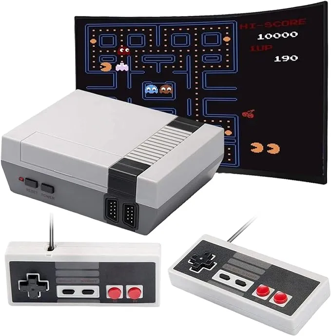 Retro Game Console – Classic Mini Retro Game System Built-in 620 Games and 2 Controllers, 8-Bit Video Game System with Classic Games, Old-School Gaming System for Adults and Kids - AV Output