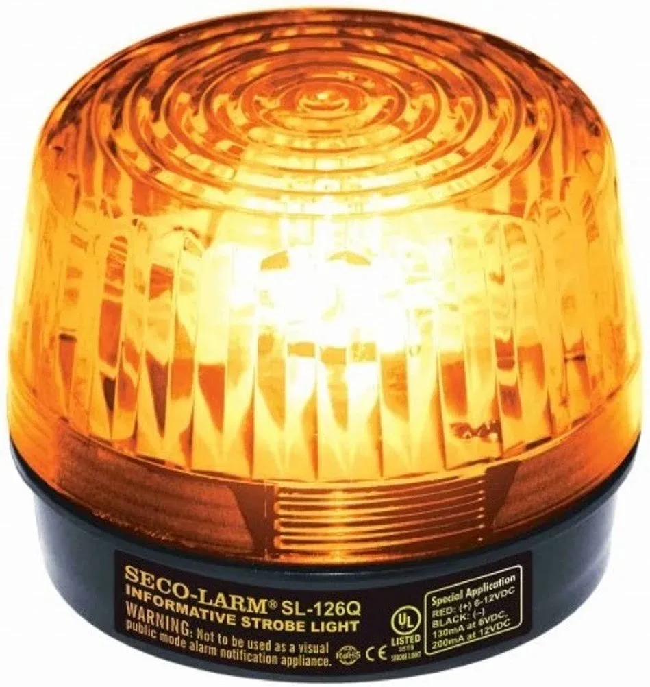 Seco-Larm SL-126Q/A Xenon Tube Strobe Light 6-12VDC Amber