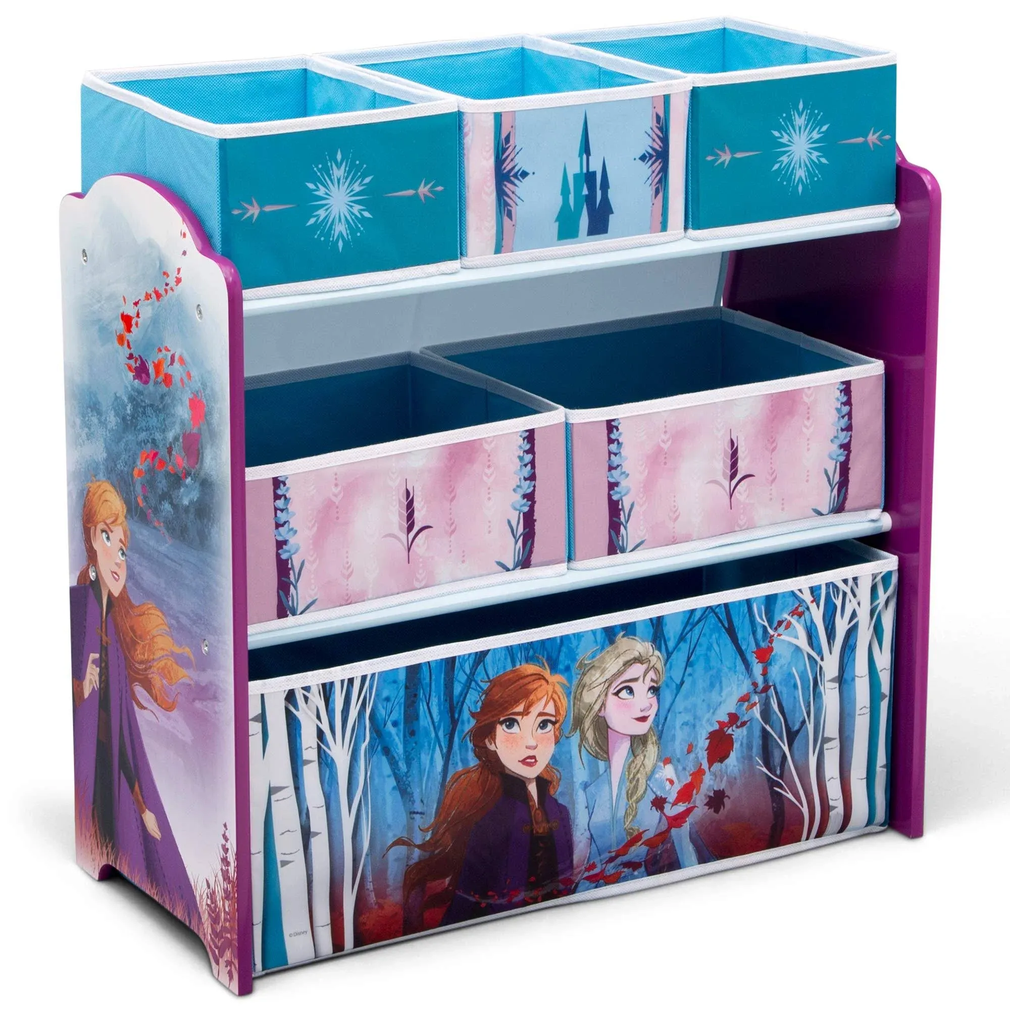 Disney Frozen II 6 Bin Design and Store Toy Organizer by Delta Children