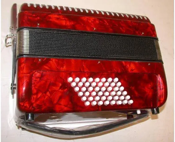 Hohner 48 Bass Entry Level Piano Accordion Red