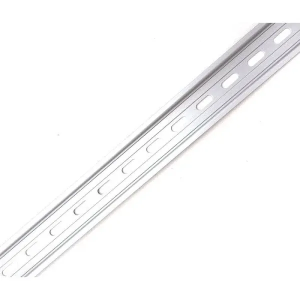 1 Piece DIN Rail Slotted Aluminum RoHS 12&#034; Inches Long 35mm Wide 7.5mm High