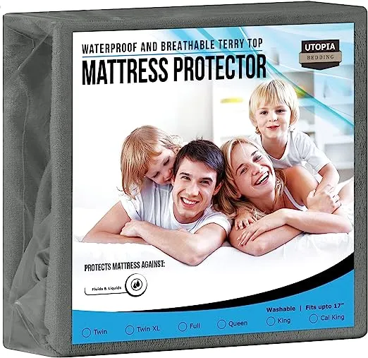 Utopia Bedding Waterproof Mattress Protector