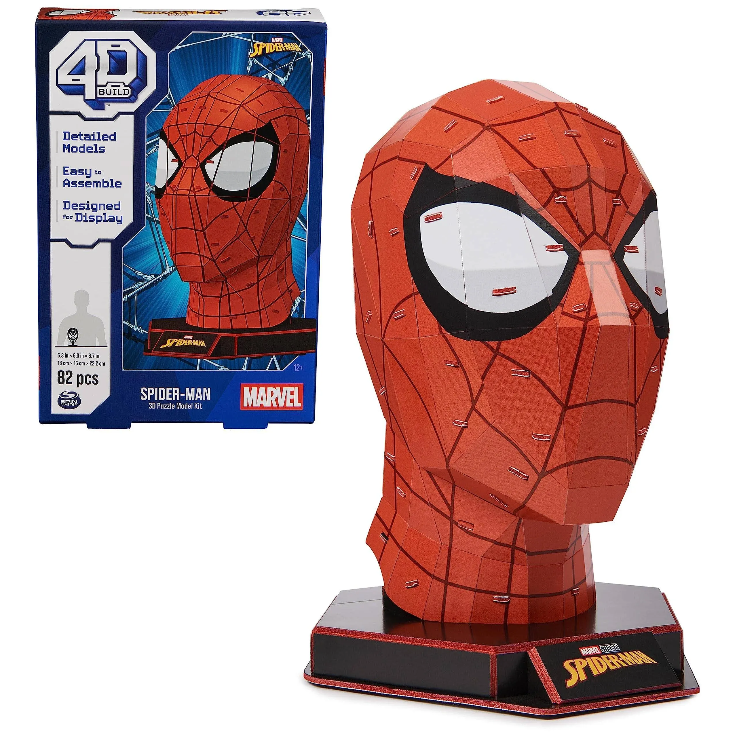 4D Build, Marvel Spider-Man 3D Puzzle Model Kit with Stand