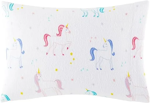 Wildkin Kids 100% Cotton Flannel Toddler Pillowcase for Boys and Girls - 19 x 13.5 Inches (Unicorn Purple)