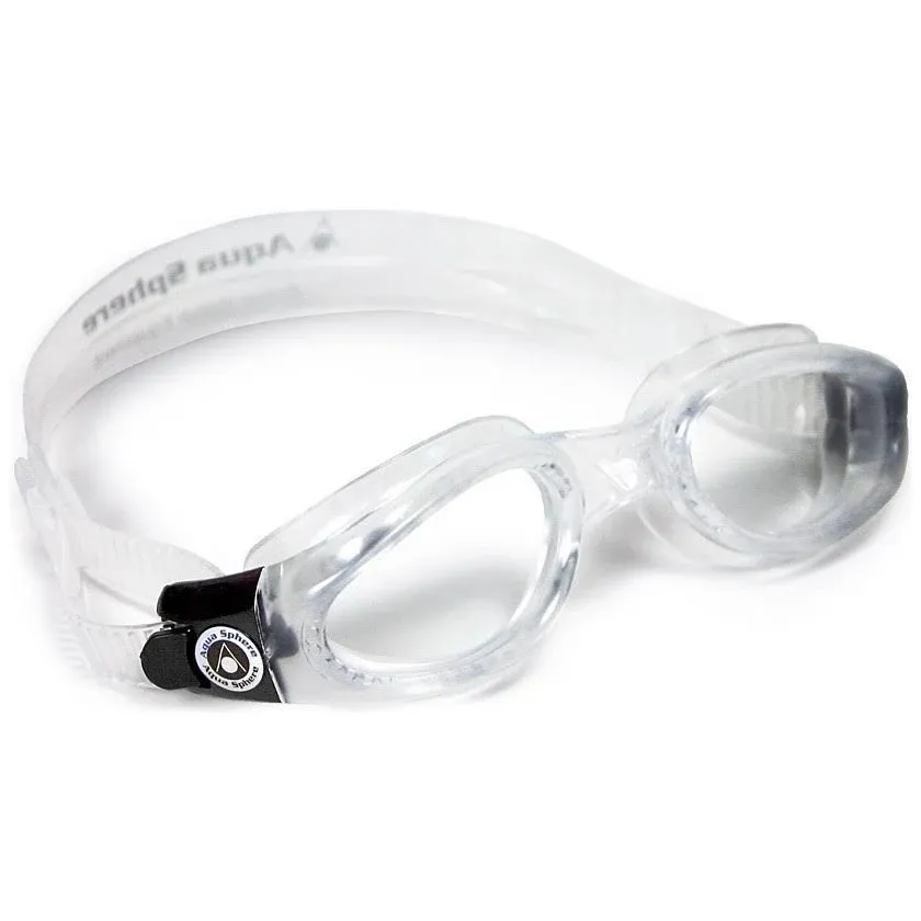 Aqua Sphere Kaiman Silver Titanium Mirror Swim Goggles, Black, 192640