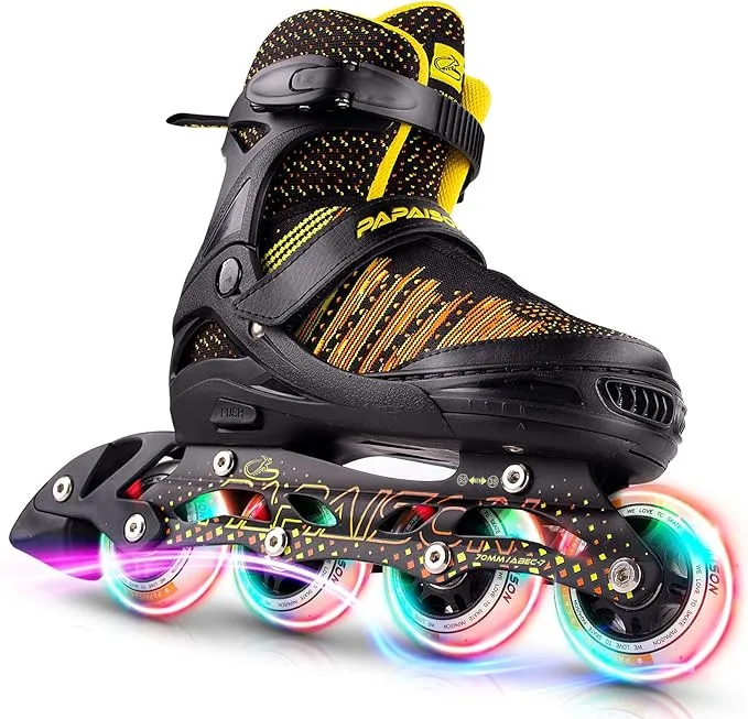 PAPAISON Inline Skates for Boys and Girls with Full Light Up Wheels, Beginner ...