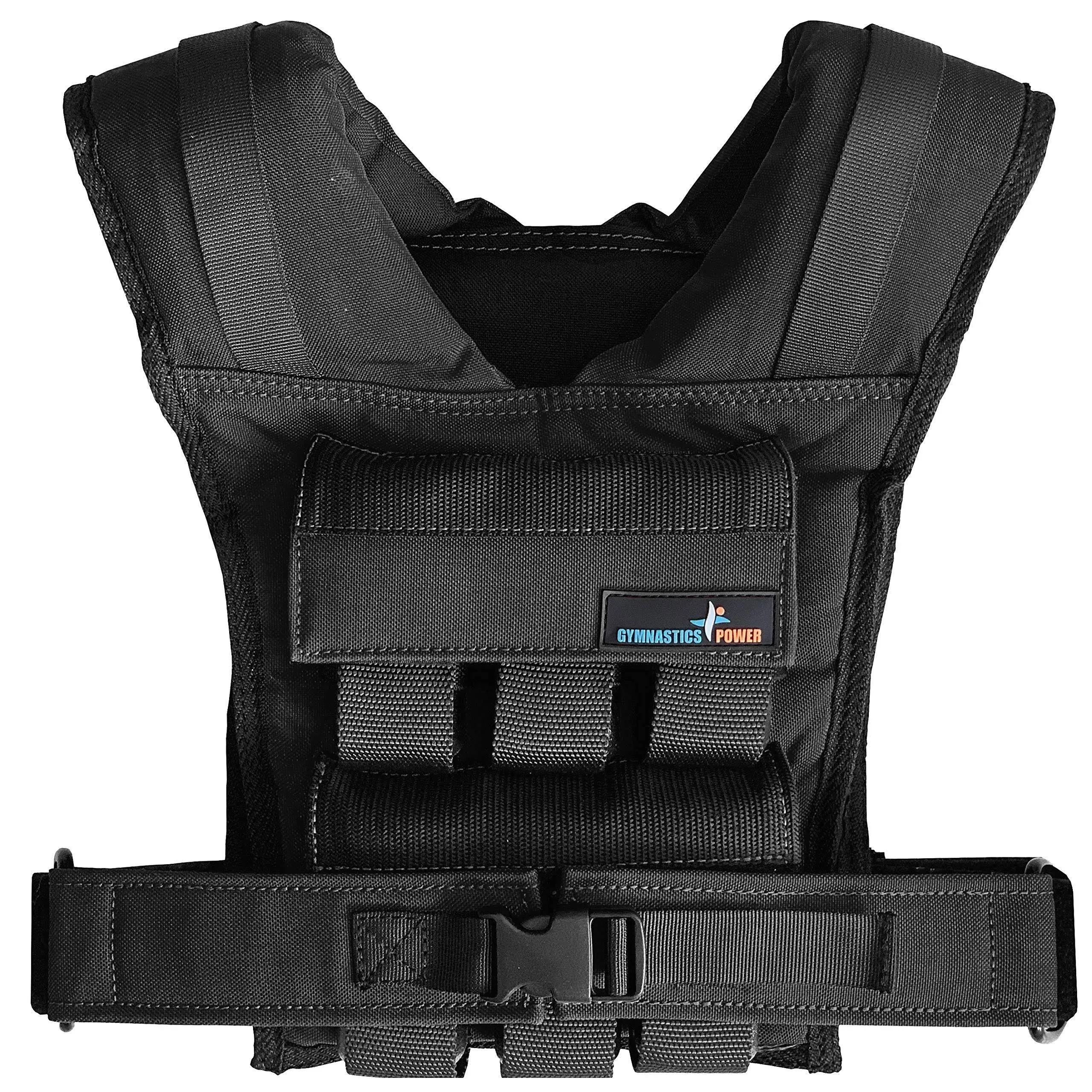 Gymnastics Power - Weighted Vest 6lb, 10lb, 12lb, 25lb, 35lb, 45lb Removable Iron ...