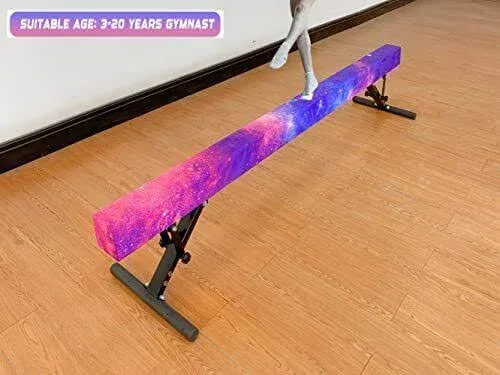 MARFULA Adjustable Balance Beam 8 ft Gymnastic Beam Adjustable Height for Kids and Teenage of All Gymnastic Levels