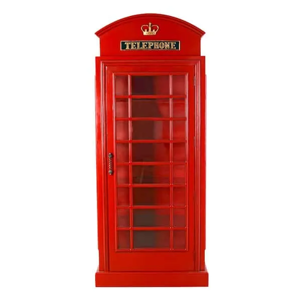 Xotic Brands British Telephone Booth Display Cabinet