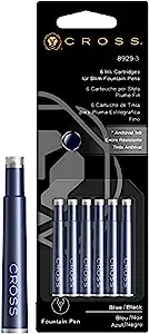 Cross Slim Fountain Pen Refill - Blue/Black