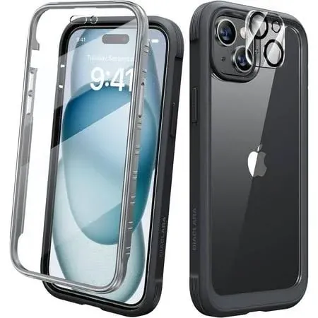 Diaclara Designed for Iphone 15 Case, Full Body Rugged Case with Built-In Touch 