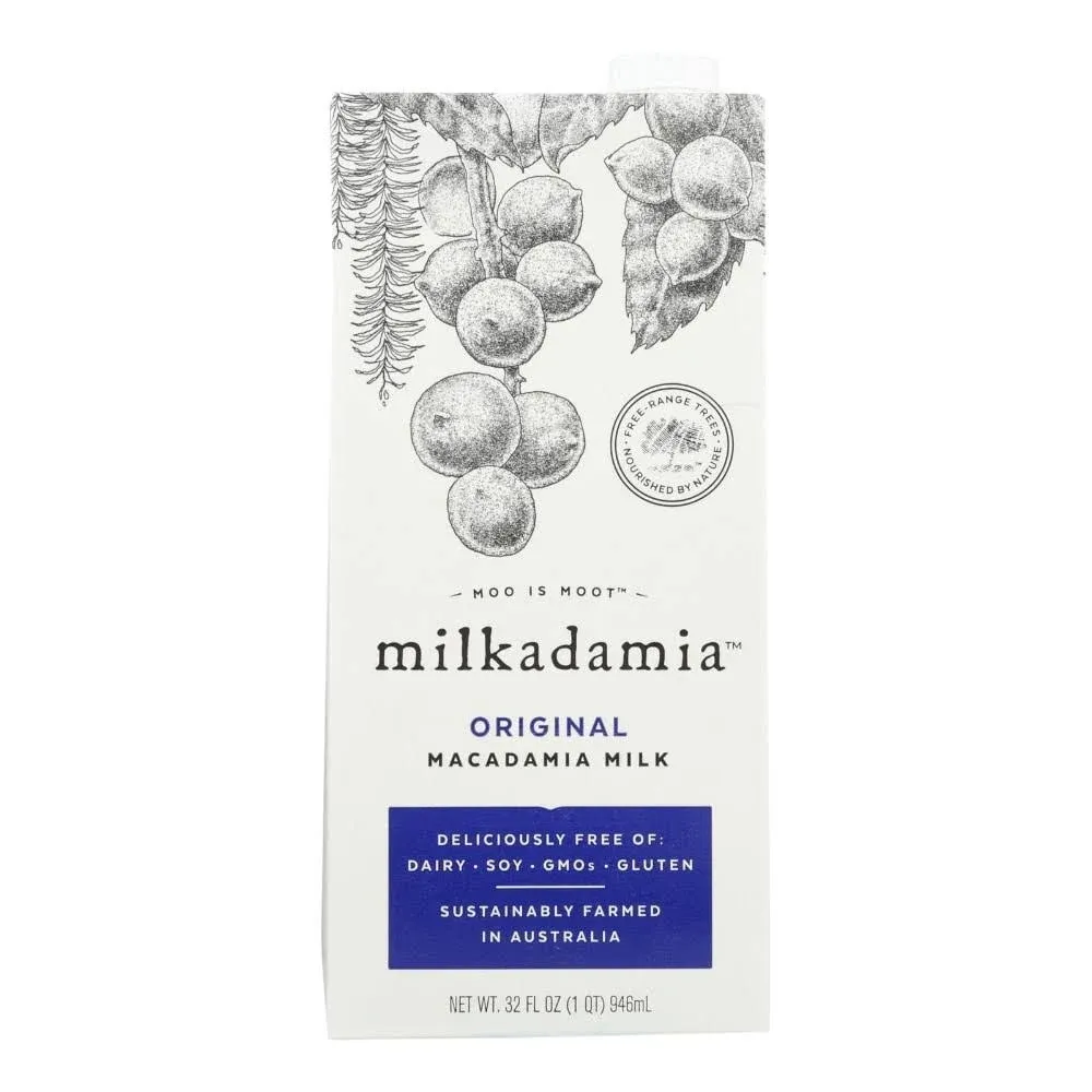 Milkadamia Original Macadamia Milk 32 oz. - 6/Case