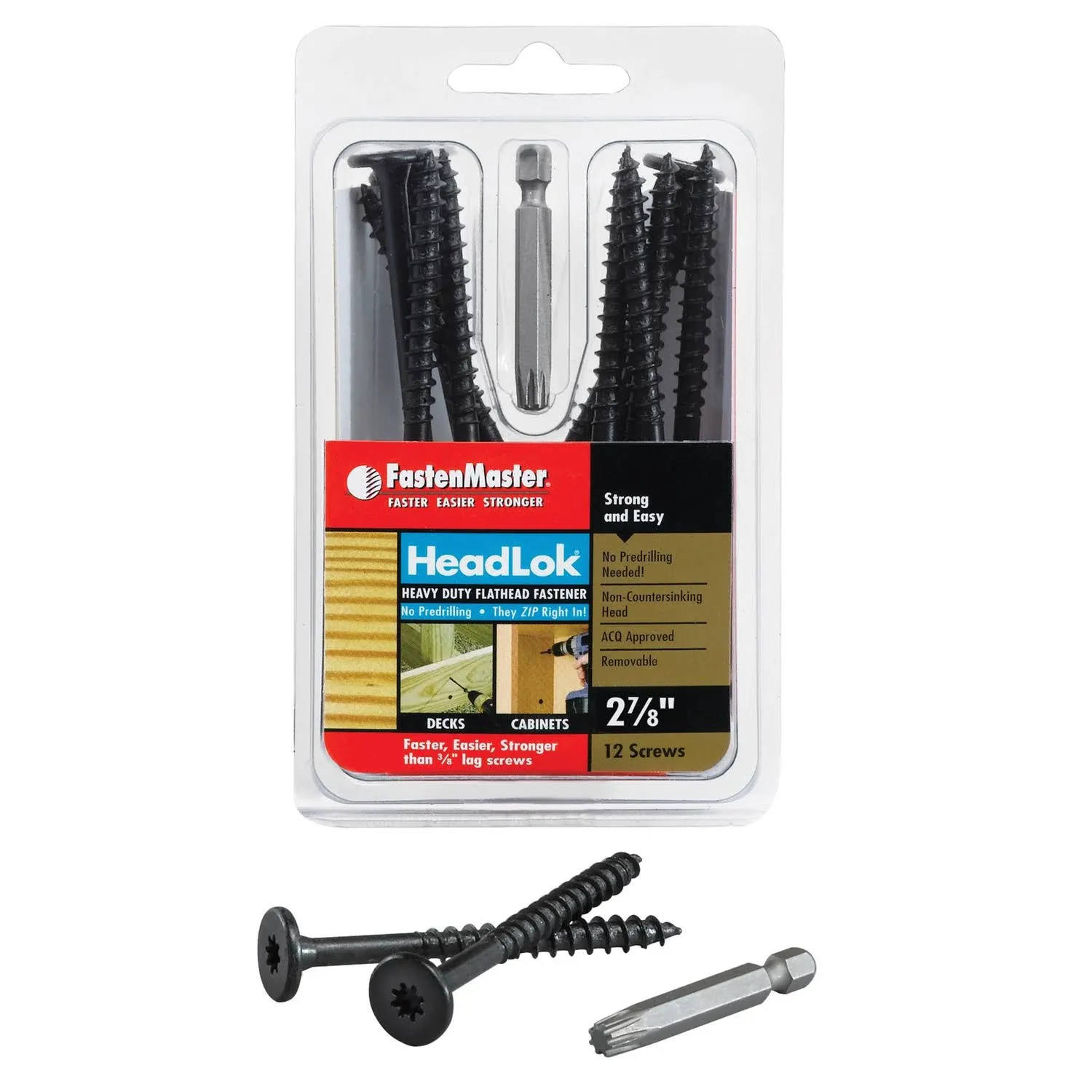 2-7/8 In. Structural Wood Screw (12 Pack) | Headlok Black L Screws Omg Head X