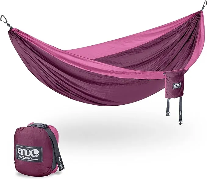 ENO DoubleNest Hammock - Lightweight, Portable, 1 to 2 Person Hammock - for Camping, Hiking, Backpacking, Travel, a Festival, or The Beach