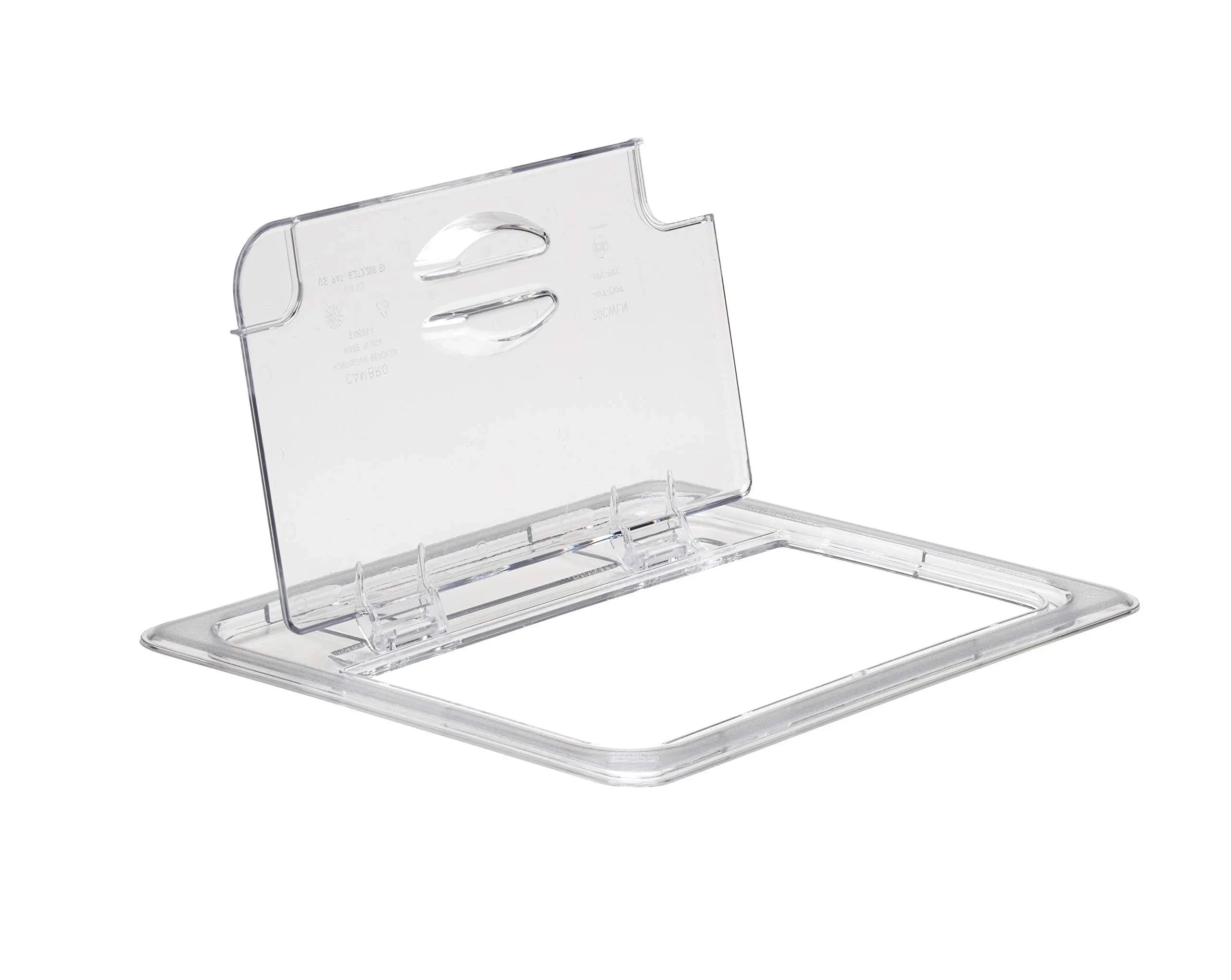 Cambro (20CWLN135) Clear Camwear 1/2 Size Food Pan Notched FlipLid