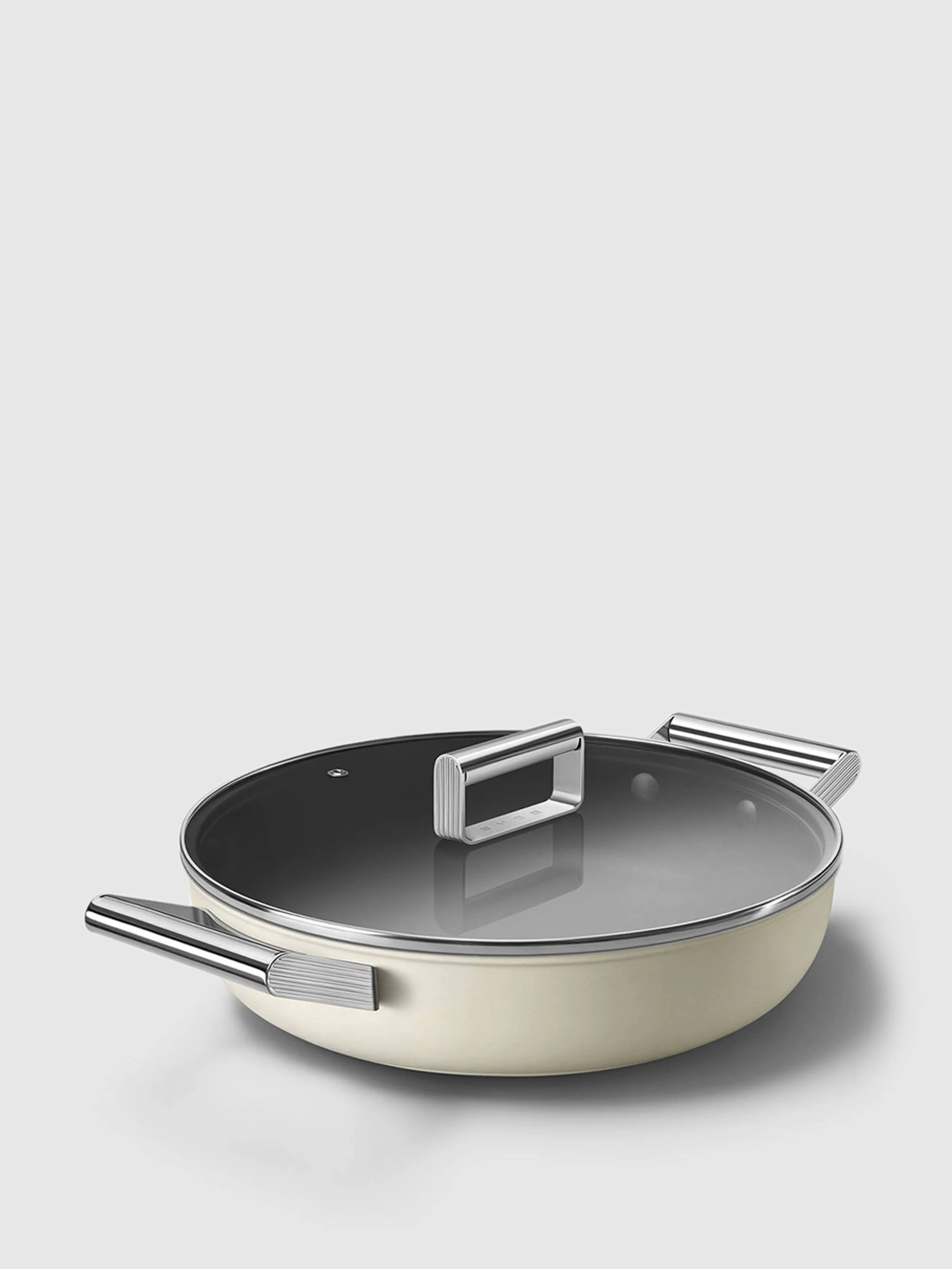 Smeg 4-qt Deep Pan with 11" Lid ,Cream