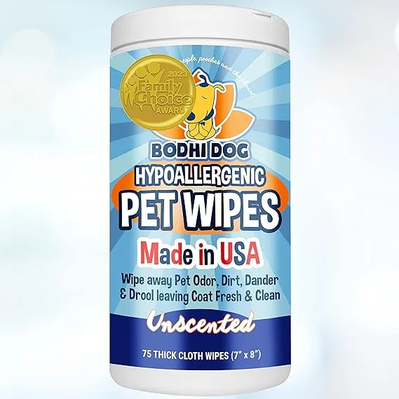 Bodhi Dog Pet Grooming Wipes Conditions and Deodorizes Coat No Parabens or SLS ...