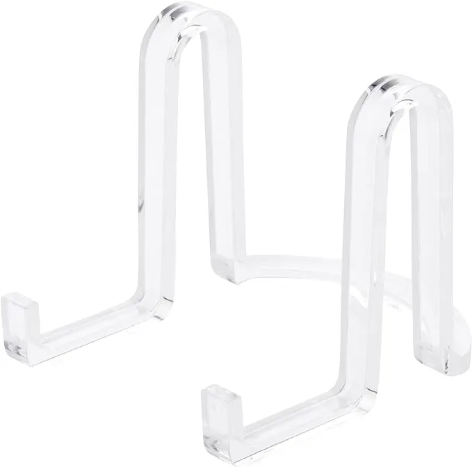 Plymor Clear Acrylic Ribbon-Style Display Easel, 3.75 H x 3.875 W x 5 D