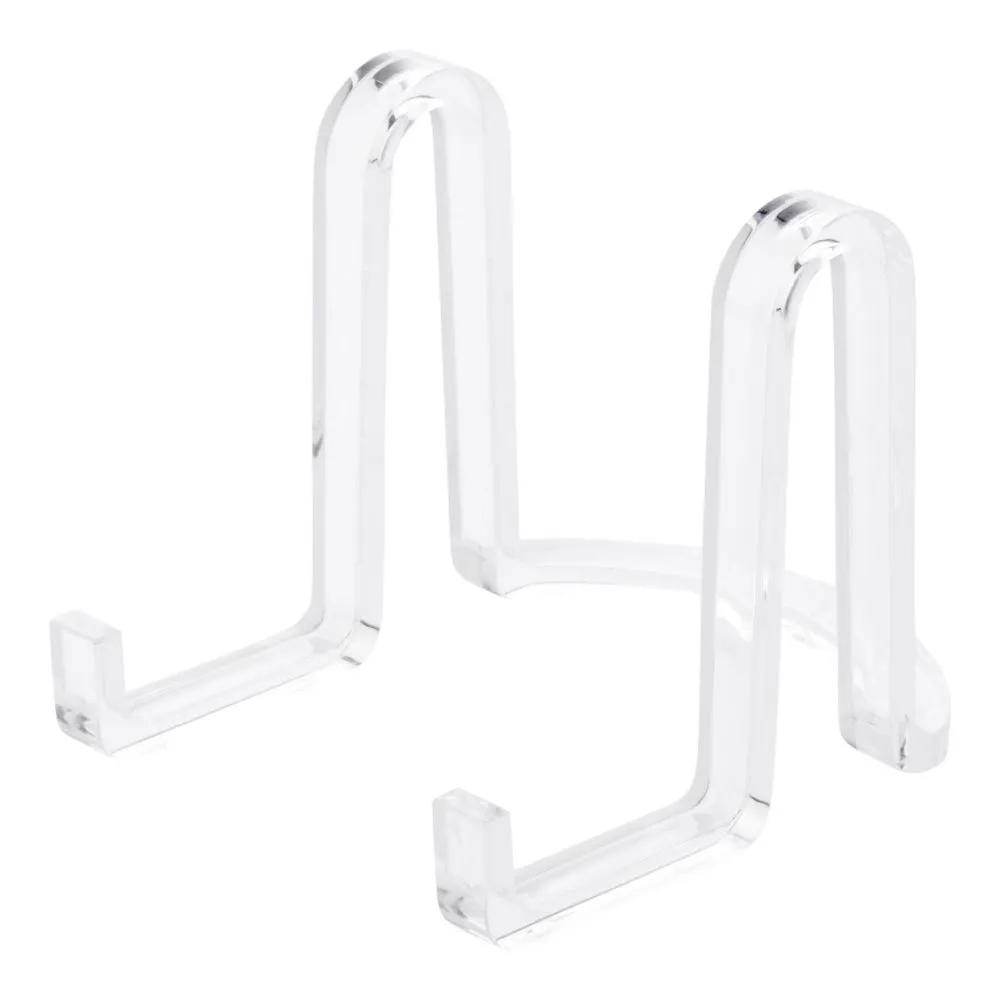 Plymor Clear Acrylic Ribbon-Style Display Easel, 3.75 H x 3.875 W x 5 D