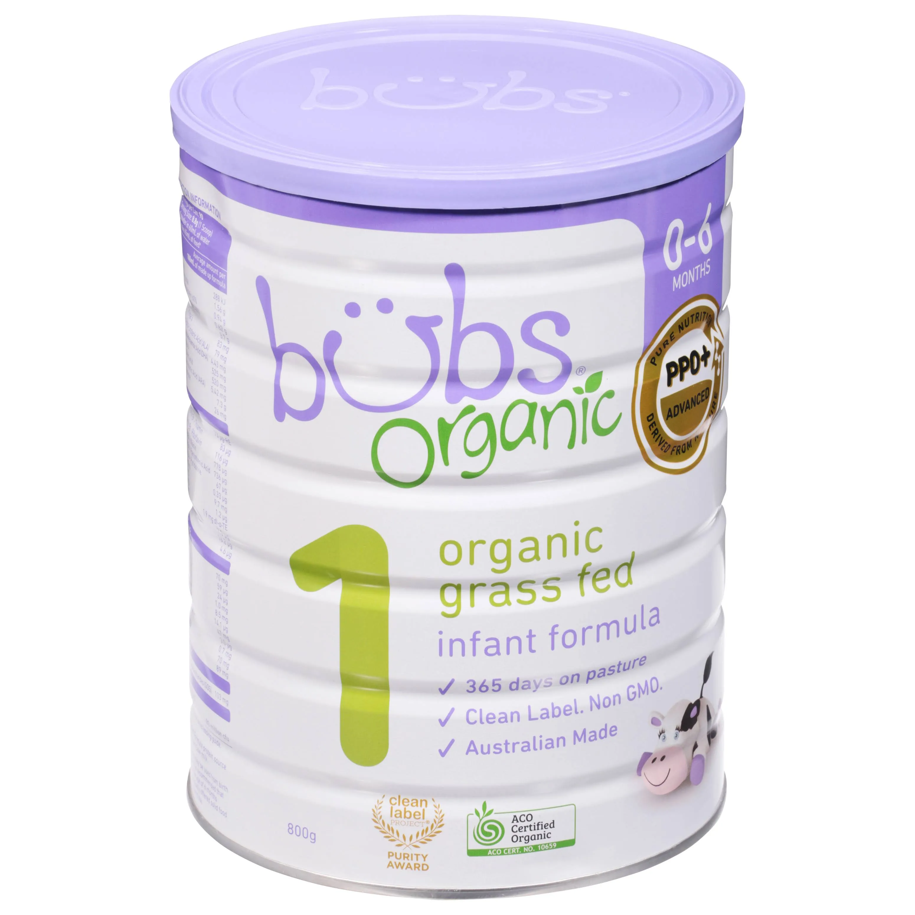 Bubs Organic Grass Fed Infant Formula - Stage 1 28.2 oz