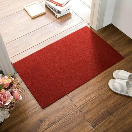 Yesfashion Washable Floor Mats Multifunctional Non-slip Solid Color Door Mat Dirt Trapper Mat For Bathroom Kitchen