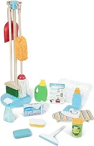 Melissa Doug Wooden Let's Play House Dust Sweep Mop Vacuum Up Cleaning Playsets ...