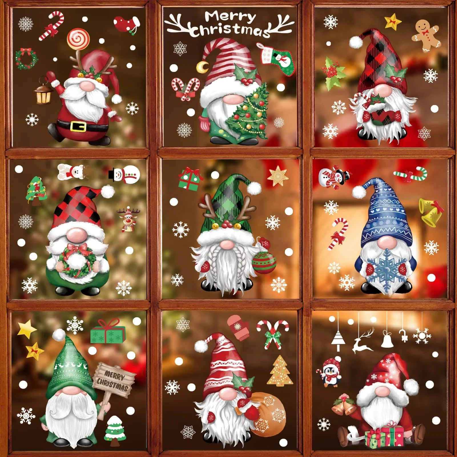 Boramdo Christmas Window Clings