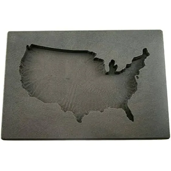 Custom USA Gold Bar 20oz High Density Graphite Mold Silver 15oz Copper U.S.A.