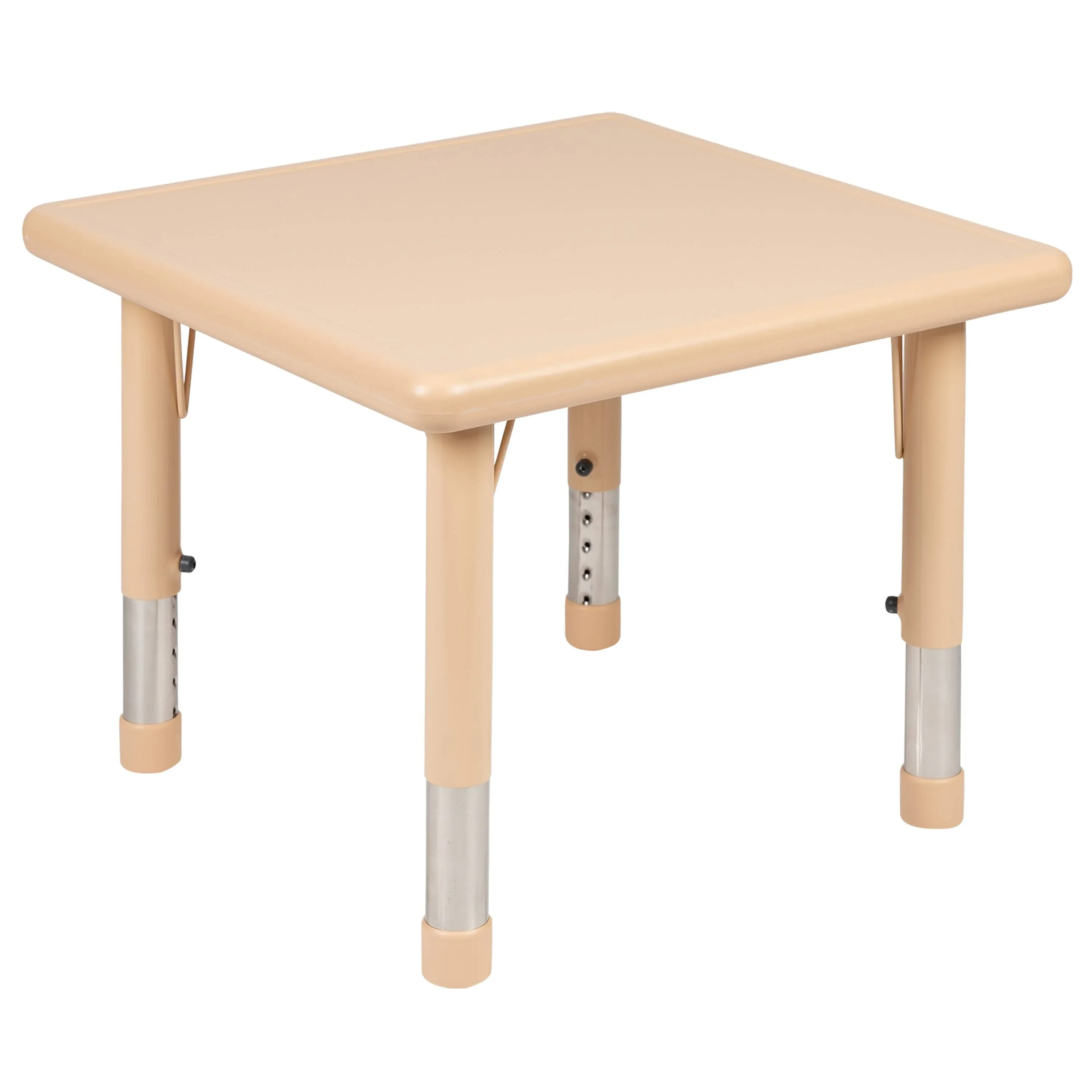 Flash Furniture 24" Square Natural Plastic Height Adjustable Activity Table