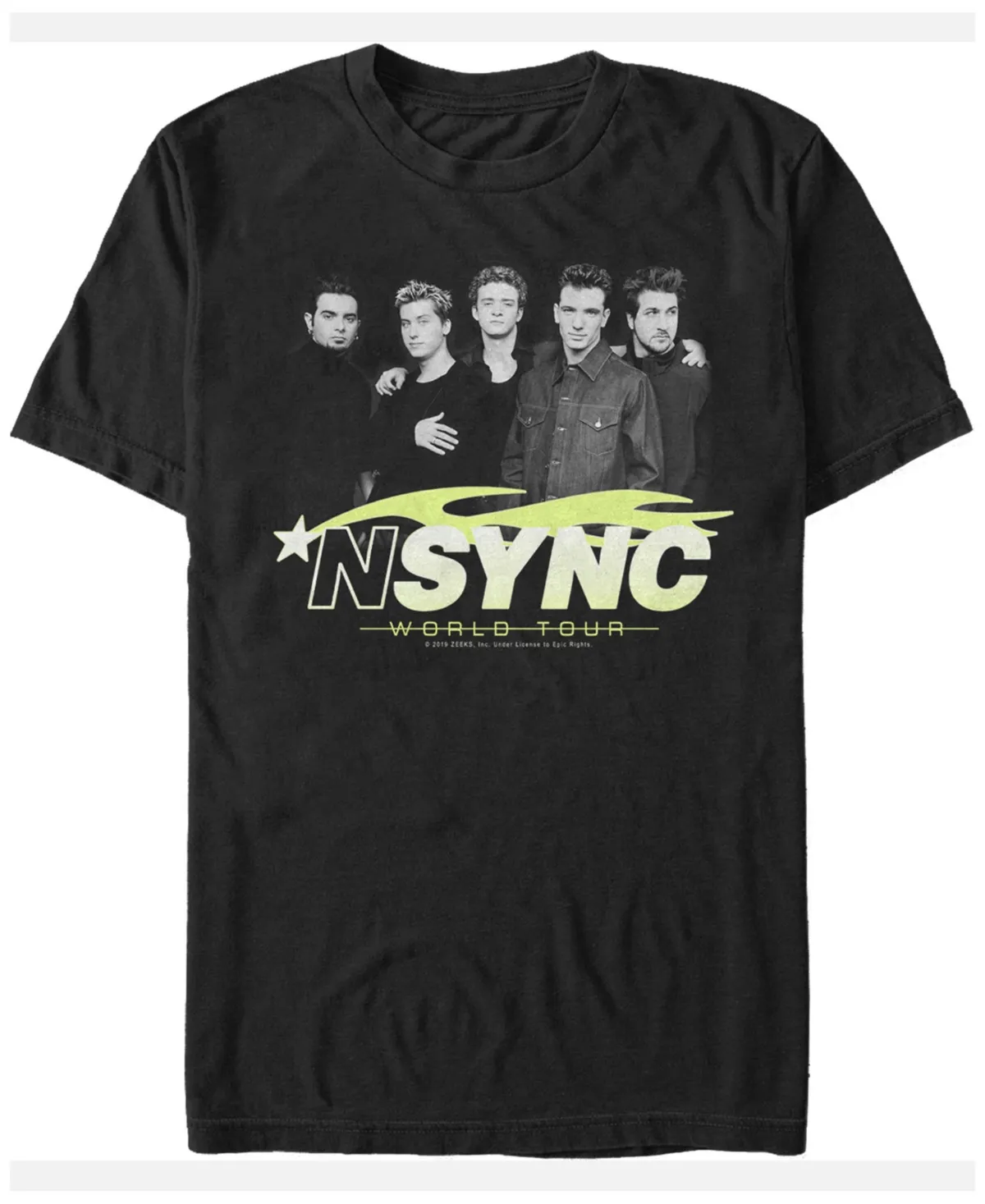 "N'Sync Men's World Tour Portrait Short Sleeve T-Shirt"