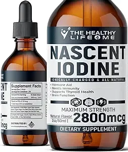 Nascent Iodine Organic 2800mcg Potassium Iodide Iodine Supplement