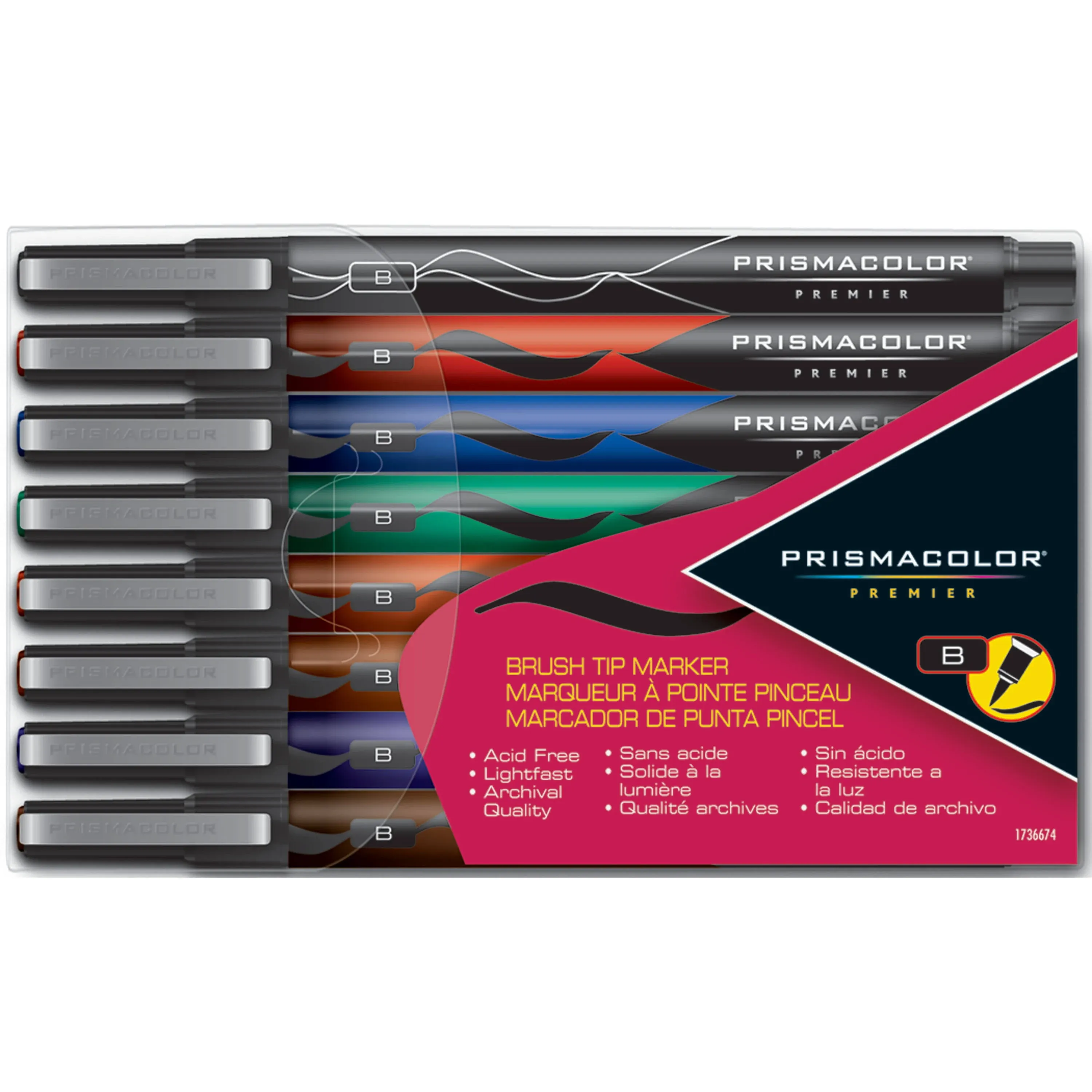 Prismacolor 8 Brush-tip Markers B