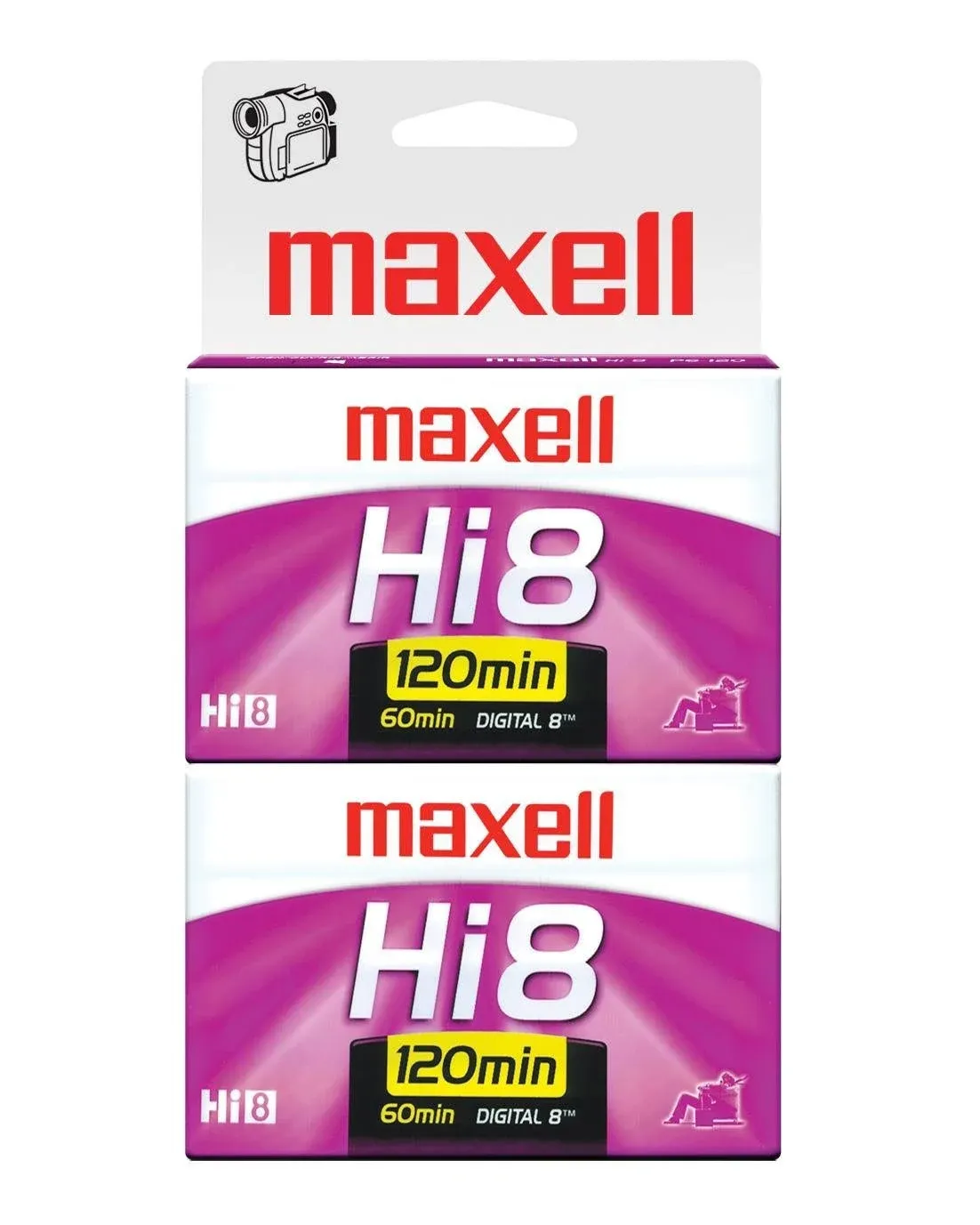 Two New Maxwell HI 8 2 Pack HI 8 Video Tapes