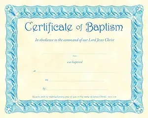 Baptism Certificate - Parchment