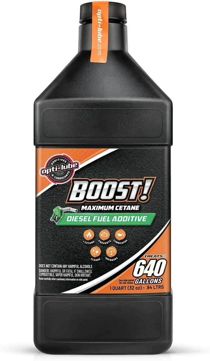 Opti-Lube Boost! Formula Diesel Fuel Additive: Quart, Treats up to 640 Gallons (Quart, 1 Bottle)