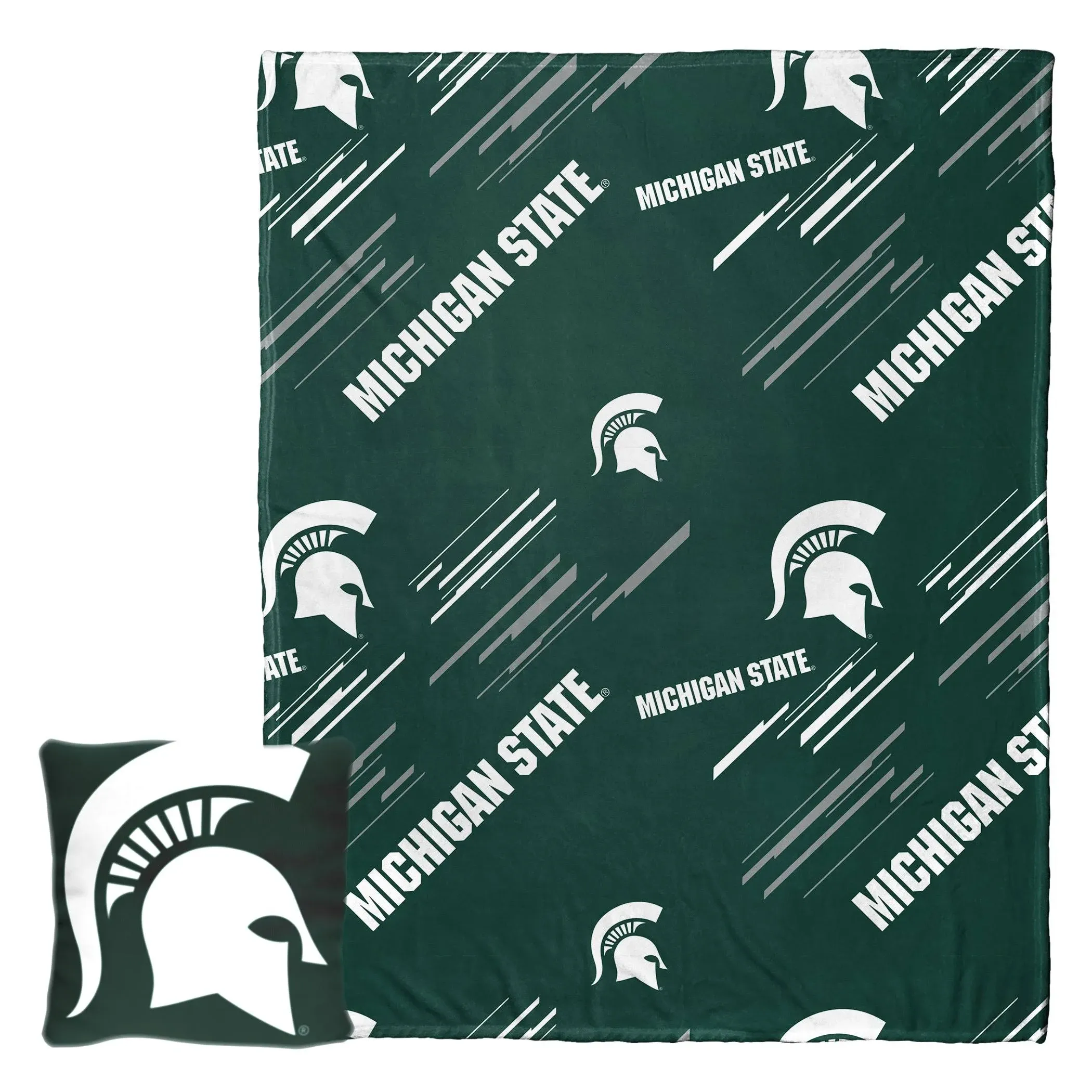 Northwest NCAA Michigan State Spartans Pillow &amp; Silk Touch Throw Blanket Set