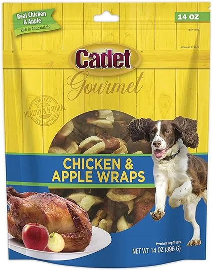 Cadet Gourmet Chicken & Apple Wraps Dog Treats