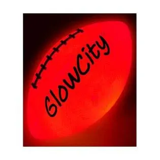 GlowCity Glow in The Dark Football - Light Up LED Ball - Perfect for Evening Play, Camping, and Beach Fun!