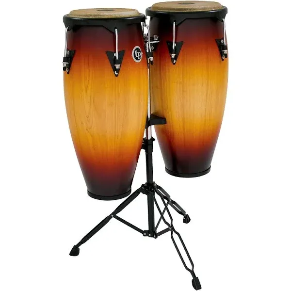 LP City Conga Set with Double Stand Vintage Sunburst 10 in. and 11 in.