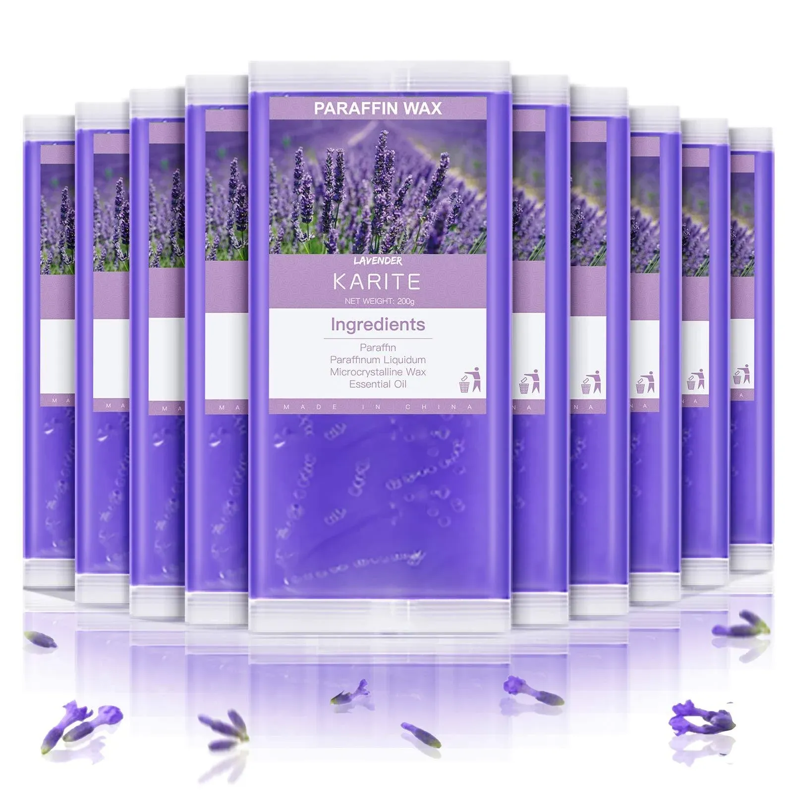 Karite Paraffin Wax Refills 10 Pack Lavender Scented