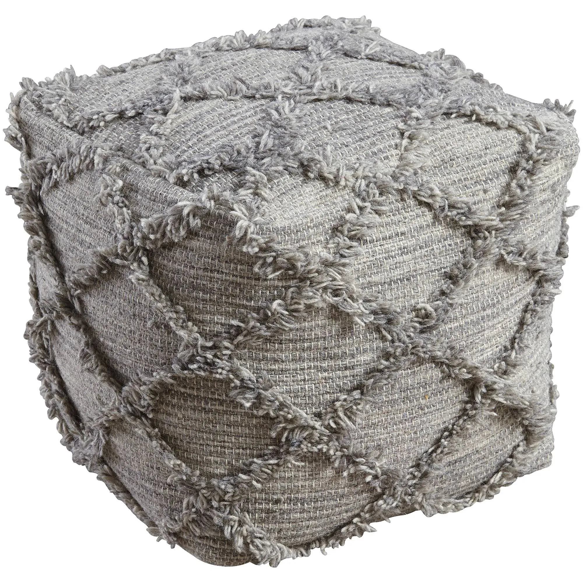 Ashley Adelphie Gray Pouf