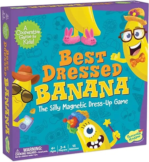 Peaceable Kingdom Best Dressed Banana Cooperative Board Game – Ideal for 2-4 Players Ages 4 and Up