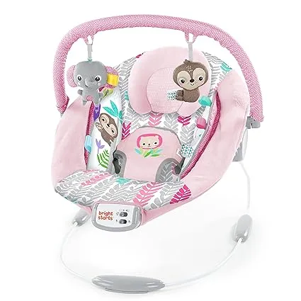 Bright Starts Cradling Bouncer Seat with Vibration & Melodies -Jungle Vines