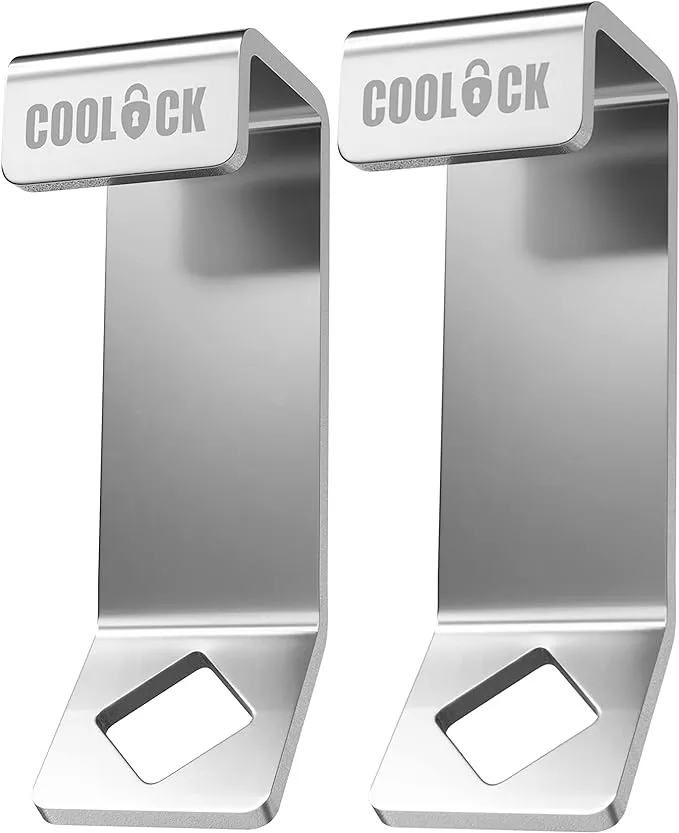 2 Pack Cooler Lock Bracket with Bottle Opener – Compatible with Yeti/RTIC Coolers - Heavy Duty Lock Brackets for Coolers Tie Down Accessories – Stainless Steel Construction/Large Diamond Hole…